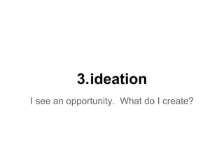 3.ideation
I see an opportunity. What do I create?
 