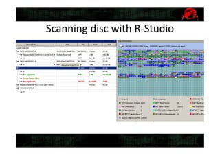 Scanning disc with R-Studio
 