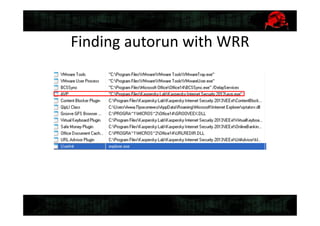 Finding autorun with WRR
 