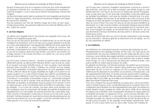 lanquin à brancard d'or et un parasol à manche d'or, enfin simplement
un parasol à manche d'or ; au-dessous on a simplement un parasol à
manche d'argent ; il y en a aussi qui se servent de palanquin à brancard
d'agent.
Les fonctionnaires ayant droit au parasol d'or sont appelés pa-ting (mra-
ten?) ou ngan-ting (amten); ceux qui ont le parasol d'argent sont appe-
lés sseu-la-ti( ? sresthin).
Tous les parasols sont fait de taffetas rouge de Chine, et leur "jupe "
tombe jusqu'à terre. Les parasols huilés sont tous faits de taffetas vert, et
leur "jupe" est courte.
5. Les trois religions.
Les lettrés sont appelés Pan-k'i; les bonzes sont appelés tch'ou-kou; les
taoïstes sont appelés passeu-wei.
Pour ce qui est des pan-k'i (pandita,=ici brahmanes), je ne sais de quel
modèle ils se réclament, et ils n'ont rien qu'on puisse appeler une école
ou un lieu d'enseignement. Il est également difficile de savoir quels livres
ils lisent. J'ai seulement vu qu'ils s'habillent comme le commun des
hommes, à l'exception d'un cordon de fil blanc qu'ils s'attachent au cou
et qui est la marque distinctive des lettrés. Les pan-k'i qui entrent en
charge arrivent à de hautes fonctions. Le cordon du cou ne se quitte
pas de toute la vie.
Les tch'ou-kou (=iamois chao ku, " bonze") se rasent la tête, portent des
vêtements jaunes, se découvrent l'épaule droite ; pour le bas du corps,
ils se nouent une jupe d'étoffe jaune, et vont nu-pieds. Leurs temples
peuvent être couverts en tuiles. L'intérieur ne contient qu'une image,
tout à fait semblable au Buddha Sakyamuni, et qu'ils appellent Po-lai
(=Prah ). Elle est vêtue de rouge. Modelée en argile, on la peint en di-
verses couleurs; il n'y a pas d'autre image que celle-là. Les Buddha des
tours sont tous différents; ils sont tous fondus en bronze. Il n'y a ni cloche
ni tambours, ni cymbales, ni bannières, ni dais, et... Les bonzes mangent
tous du poisson et de la viande, mais ne boivent pas de vin. Dans leur
offrandes au Buddha, ils emploient aussi le poisson et la viande. Ils font
un repas par jour, qu'ils vont prendre dans la famille d'un donateur ; dans
les temples , il n'y a pas de cuisines. Les livres saints qu'ils récitent sont
très nombreux; tous se composent de feuilles de palmier entassées très
régulièrement. Sur ces feuilles, les bonzes écrivent des caractères noirs,
mais comme il n'emploient ni pinceau ni encre, je ne sais avec quoi ils
écrivent. Certains bonzes ont aussi droit au brancard de palanquin et au
manche de parasol en or ou en argent ; le roi les consulte dans les af-
faires graves. Il n'y a pas de nonnes bouddhistes.
Les Pa-sseu-wei [ tapasvi] s'habillent absolument comme le commun
des hommes, sauf que sur la tête ils portent une étoffe rouge ou une
étoffe blanche, à la façon du Kou-kou (? Kükül) des dames mongoles,
mais un peu plus bas. Ils ont aussi des monastères, mais plus petits que
les temples bouddhistes; c'est que les taoïstes n'arrivent pas à la pros-
périté de la religion des bonzes. Ils ne rendent de culte à aucune autre
image qu'un bloc de pierre (= le linga) analogue à la pierre de l'autel du
dieu du sol en Chine. Pour eux non plus je ne sais de quel modèle ils se
réclament. Il y a des nonnes taoïstes. Les temples taoïques peuvent être
couverts en tuiles. Les pa-sseu-wei ne partagent par la nourriture d'au-
trui, ni ne mangent en public. Ils ne boivent pas non plus de vin. Je n'ai
pas été témoin de leurs récitations de livres saints, ni de leurs actes mé-
ritoires pour autrui.
Ceux des enfants des laïcs qui vont à l'école s'attachent à des bonzes
qui les instruisent . Devenus grands, ils retournent à la vie laïque. Je n'ai
pu tout examiner en détail.
6. Les habitants.
Les habitants ne connaissent que les coutumes des barbares du Sud.
Physiquement ils sont grossiers et laids, et très noirs. Ce n'est pas le cas
seulement(?) de ceux qui habitent les recoins isolés des îles de la mer,
mais pour ceux mêmes des agglomérations courantes il en est sûrement
ainsi. Quant aux dames du palais et aux femmes des maisons nobles
(nan-p'ong), s'il y en a beaucoup de blanches comme le jade, c'est
parce qu'îles ne voient pas les rayons du soleil.
En général, les femmes, comme les hommes, ne portent qu'un morceau
d'étoffe qui leur ceint les reins, laissent découverte leur poitrine d'une
blancheur de lait, se font un chignon et vont nu-pieds ; il en est ainsi
même pour les épouses du souverain; Le souverain a cinq épouses, une
de l'appartement principal, et quatre pour les quatre points cardinaux.
Quant aux concubines et filles du palais, j'ai entendu parler d'un chiffre
de trois mille à cinq mille, qui sont elles aussi divisées en plusieurs classes;
elles franchissent rarement leur seuil.
Pour moi, chaque fois que je pénétrai au palais pour voir le souverain,
celui-ci sortait toujours avec sa première épouse et s'asseyait dans l'en-
cadrement de la fenêtre d'or de l'appartement principal. Les dames du
palais étaient toutes rangées en ordre des deux côtés de la véranda
en dessous de la fenêtre, mais changeaient de place et s'appuyaient [à
la fenêtre] pour jeter un regard [sur nous] ; je pus ainsi les très bien voir.
Quand dans une famille il y a une belle fille, on ne manque pas à la
mander au palais. Au-dessous sont les femmes qui font le service de va-
et-vient pour le palais; on les appelle tch'en'kialan (seeinka<skr. Sren-
gara); il n'y en a pas moins d'un ou deux mille. Toutes sont mariées et
Mémoires sur les coutumes du Cambodge de Tcheou Ta Kouan Mémoires sur les coutumes du Cambodge de Tcheou Ta Kouan
34 35
 