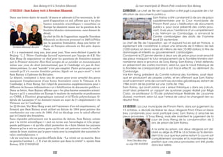 17/03/2010 : Sam Rainsy écrit à Norodom Sihanouk
Dans une lettre datée de mardi 16 mars et adressée à l’ex-souverain, le dé-
puté d’opposition en exil affirme que « les plus
hautes sommités scientifiques » consultées en
Europe lui donnent raison sur la question de la
frontière khméro-vietnamienne, sans donner de
détail.
Le chef de file de l’opposition rappelle Norodom
Sihanouk au discours prononcé en 2005 à Pékin
sur la question frontalière, dans une lettre ré-
digée en français adressée au Roi-père depuis
Paris.
« Il y a exactement cinq ans, jour pour jour, Vous avez déclaré à partir de
Beijing : […] “Notre Cambodge [actuel] représenté par l’équipe de S.E. Var
Kim Hong [le négociateur en chef pour les questions de frontières nommé
par le Premier ministre Hun Sen] accepte de se suicider en reconnaissant,
même aux yeux du droit international, que le Cambodge n’a pas de fron-
tières précises. Le mot “suicide” n’est pas exagéré. Parce qu’un pays qui re-
connaît qu’il n’a aucune frontière précise, légale est un pays mort” », écrit
Sam Rainsy à l’adresse du Roi-père.
Le député, condamné à deux ans de prison pour avoir arraché des pieux
marquant l’emplacement d’une borne frontalière entre le Viêtnam et le
Cambodge, à Svay Rieng, fait l’objet de poursuites supplémentaires pour «
diffusion de fausses informations » et « falsification de documents publics ».
Dans sa lettre, Sam Rainsy affirme que « les plus hautes sommités scienti-
fiques » qu’il a consultées en Europe (« maîtres de recherche et professeurs
au CNRS, à l’Institut géographique national et à l’École polytechnique fé-
dérale de Lausanne ») lui donnent raison au sujet de l’« empiètement » du
Viêtnam sur le Cambodge.
Le 22 février, Var Kim Hong avait nié l’existence d’un tel empiètement, af-
firmant que Sam Rainsy avait utilisé un datum de 1984 pour pointer des
coordonnées sur une carte de 1960, d'où un décalage avec le calcul effectué
par le Comité des frontières.
Sans répondre précisément sur la question du datum, Sam Rainsy estime
que « la vérité scientifique » « met un terme aux bavardages et à la propa-
gande politiques » et qu'elle allait permettre de « faire libérer les paysans
khmers qu’on a mis en prison parce qu’ils ont osé protester contre la confis-
cation de leurs rizières par le pays voisin avec la complicité des autorités lo-
cales cambodgiennes. »
« Je me souviens de ces paroles d’Émile Zola : “La vérité est en marche. Rien
ne pourra l’arrêter […]. Il n’est de justice que dans la vérité” », ajoute Sam
Rainsy. [CS 17/03/2010]
Norodom Sihanouk, Roi-père
Sam Rainsy écrit à Norodom Sihanouk La cour municipale de Phnom Penh condamne Sam Rainsy
23/09/2010 : Le chef de file de l’opposition a été jugé coupable de « fal-
sification de documents publics ».
Sam Rainsy a été condamné à dix ans de prison
supplémentaires par la Cour municipale de
Phnom Penh pour « falsification de documents
publics », pour avoir présenté des cartes prou-
vant, à ses yeux, l’existence d’un « empiètement
» du Vietnam au Cambodge, a annoncé le
Centre cambodgien des droits de l’homme
jeudi 23 septembre.
Le chef de file de l’opposition, qui vit aujourd’hui en exil en France, a
également été condamné à payer une amende de 5 millions de riels
(1250 dollars) et devra verser 60 millions de riels (15 000 dollars) à titre de
dommages et intérêts au gouvernement cambodgien.
Condamné le 27 janvier dernier à deux ans de prison pour avoir arraché
des pieux marquant le futur emplacement de la frontière khméro-viet-
namienne dans la province de Svay Rieng, Sam Rainsy s’était défendu
en présentant des cartes montrant, selon lui, que le tracé théorique de
la frontière ne correspondait pas à son tracé effectif, au détriment du
Cambodge.
Var Kim Hong, président du Comité national des frontières, avait répli-
qué en produisant ses propres cartes, et en affirmant que Sam Rainsy
avait sciemment omis de convertir ses données géodésiques datant de
1984 avant de les pointer sur une carte de 1966.
Sam Rainsy, qui avait admis une « erreur théorique » dans ses calculs,
avait alors présenté un rapport de quatorze pages réalisé par Régis
Caloz, ex-professeur à l’École polytechnique fédérale de Lausanne
(Suisse), montrant, selon lui, que l’erreur de calcul ne changeait rien au
résultat final.
13/10/2010 : La cour municipale de Phnom Penh, dans son jugement du
13 octobre, a décidé de libérer les deux villageois Prom Chea et Meas
Srey condamnés pour avoir participé avec Sam Rainsy à arracher les
pieux provisoires à Svay Rieng, mais elle maintient le jugement de la
cour de Svay Rieng de la condamnation de 2
ans de prison de Sam Rainsy.
A la sortie du prison, ces deux villageois ont dé-
claré au siège du PSR le 16 octobre qu’ils deman-
dent à la cour que leur peine restant à couvrir soit
complètement annulée et ils maintiennent leur
position que ces pieux provisoires ont été platés
dans leur rizière.
Prom Chea-Meas Srey
au siège PSR 16/10/2010
332 333
 