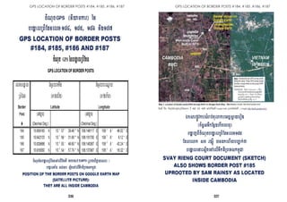 GPS LOCATION OF BORDER POSTS #184, #185 ,#186, #187 GPS LOCATION OF BORDER POSTS #184, #185 ,#186, #187
336 337
 