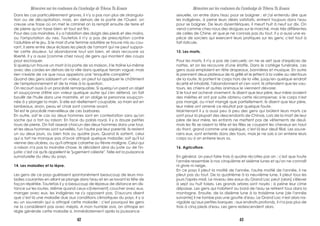 Dans les cas particulièrement graves, il n'y a pas non plus de strangula-
tion ou de décapitation, mais, en dehors de la porte de l'Ouest, on
creuse une fosse où on met le criminel on la remplit ensuite de terre et
de pierre qu'on tasse bien: et tout est fini.
Pour des cas moindres, il y a l'ablation des doigts des pieds et des mains,
ou l'amputation du nez. Toutefois il n'y a pas de prescription contre
l'adultère et le jeu. Si le mari d'une femme adultère se trouve mis au cou-
rant, il serre entre deux éclisses les pieds de l'amant qui ne peut suppor-
ter cette douleur, lui abandonne tout son bien, et alors recouvre sa
liberté. Il y a aussi [comme chez nous] de gens qui montent des coups
pour escroquer.
Si quelqu'un trouve un mort à la porte de sa maison, il le traîne lui-même
avec des cordes en dehors de la ville dans quelque terrain vague; mais
rien n'existe de ce que nous appelons une "enquête complète".
Quand des gens saisissent un voleur, on peut lui appliquer le châtiment
de l'emprisonnement et de la mise à la question.
On recourt aussi à un procédé remarquable. Si quelqu'un perd un objet
et soupçonne d'être son voleur quelque autre qui s'en défend, on fait
bouillir de l'huile dans une marmite, et on oblige la personne soupçon-
née à y plonger la main. Si elle est réellement coupable, sa main est en
lambeaux, sinon, peau et chair sont comme avant.
Tel est le procédé merveilleux de ces barbares.
En outre, soit le cas où deux hommes sont en contestation sans qu'on
sache qui a tort ou raison; En face du palais royal, il y a douze petites
tours de pierre. On fait asseoir chacun des deux hommes dans une tour,
et les deux hommes sont surveillés, l'un l'autre par leur parenté. Ils restent
un ou deux jours, ou bien trois ou quatre jours. Quand ils sortent, celui
qui a tort ne manque pas d'avoir attrapé quelque maladie; soit qu'il lui
vienne des ulcères, ou qu'il attrape catarrhe ou fièvre maligne. Celui qui
a raison n'a pas la moindre chose. Ils décident ainsi du juste ou de l'in-
juste; c'est ce qu'ils appellent le "jugement céleste". Telle est la puissance
surnaturelle du dieu du pays.
14. Les maladies et la lèpre.
Les gens de ce pays guérissent spontanément beaucoup de leurs ma-
ladies courantes en allant se plonge dans l'eau et en se lavant la tête de
façon répétée. Toutefois il y a beaucoup de lépreux de distance en dis-
tance sur les routes. Même quand ceux-ci[viennent] coucher avec eux,
manger avec eux, les indigènes ne s'y opposent pas. D'aucuns disent
que c'est là une maladie due aux conditions climatiques du pays. Il y a
eu un souverain qui a attrapé cette maladie ; c'est pourquoi les gens
ne la considèrent pas avec mépris. A mon humble avis, on attrape en
règle générale cette maladie si, immédiatement après la jouissance
sexuelle, on entre dans l'eau pour se baigner ; et j'ai entendu dire que
les indigènes, à peine leurs désirs satisfaits, entrent toujours dans l'eau
pour se baigner. De leurs dysentériques, il meurt huit à neuf sur dix. On
vend comme chez nous des drogues sur le marché, mais très différentes
de celles de Chine, et que je ne connais pas du tout. Il y a aussi une es-
pèce de sorciers qui exercent leurs pratiques sur les gens; c'est tout à
fait ridicule.
15. Les morts.
Pour les morts, il n'y a pas de cercueils; on ne se sert que d'espèces de
nattes, et on les recouvre d'une étoffe. Dans le cortège funéraire, ces
gens aussi emploient en tête drapeaux, bannières et musique. En outre
ils prennent deux plateaux de riz grillé et le jettent à la volée au alentours
de la route. Ils portent le corps hors de la ville, jusqu'en quelque endroit
écarté et inhabité, l'abandonnent et s'en vont. Ils attendent que les vau-
tours, les chiens et autres animaux le viennent dévorer.
Si le tout est achevé vivement, ils disent que leur père, leur mère avaient
des mérites et ont par suite obtenu cette récompense; si le corps n'est
pas mangé, ou n'est mangé que partiellement, ils disent que leur père,
leur mère ont amené ce résultat par quelque faute.
Maintenant il y a aussi peu à peu des gens qui brûlent leurs morts ce
sont pour la plupart des descendants de Chinois. Lors de la mort de leur
père de leur mère, les enfants ne mettent pas de vêtements de deuil,
mais les fils se rasent la tête et les filles se coupent les cheveux en haut
du front, grand comme une sapèque, c'est là leur deuil filial. Les souve-
rains eux, sont enterrés dans des tours, mais je ne sais si on enterre leurs
corps ou si on enterre leurs os.
16. Agriculture.
En général, on peut faire trois à quatre récoltes par an ; c'est que toute
l'année ressemble à nos cinquième et sixième lunes et qu'on ne connaît
ni givre ni neige.
En ce pays il pleut la moitié de l'année, l'autre moitié de l'année, il ne
pleut pas du tout. De la quatrième à la neuvième lune, il pleut tous les
jours l'après-midi. Le niveau des eaux du Grand Lac peut [alors] s'élever
à sept ou huit toises. Les grands arbres sont noyés ; à peine leur cime
dépasse. Les gens qui habitent au bord de l'eau se retirent tous dans la
montagne. Ensuite, de la dixième lune à la troisième lune [de l'année
suivante] il ne tombe pas une goutte d'eau. Le Grand Lac n'est alors na-
vigable qu'aux petites barques ; aux endroits profonds, il n'a pas plus de
trois à cinq pieds d'eau. Les gens redescendent alors.
Mémoires sur les coutumes du Cambodge de Tcheou Ta Kouan Mémoires sur les coutumes du Cambodge de Tcheou Ta Kouan
42 43
 
