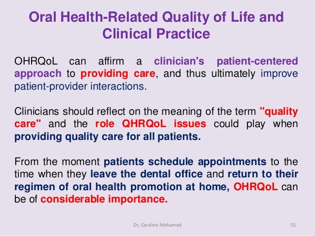 Oral Health Quality Of Life 15