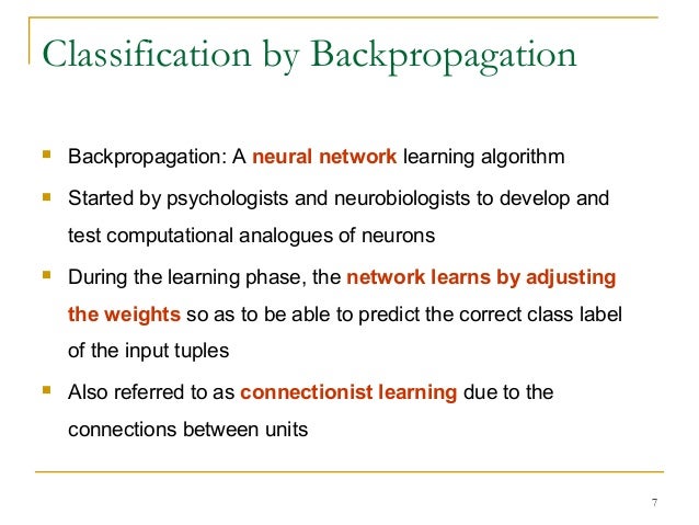 classification by backpropagation tutorialspoint