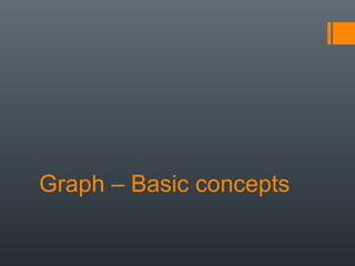 Graph – Basic concepts
 