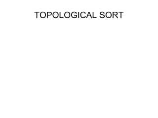 TOPOLOGICAL SORT
 