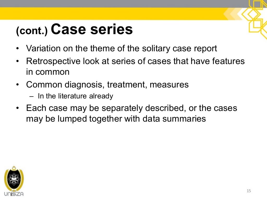 2. Case study and case series