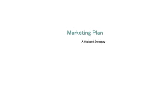 Marketing Plan
A focused Strategy
 