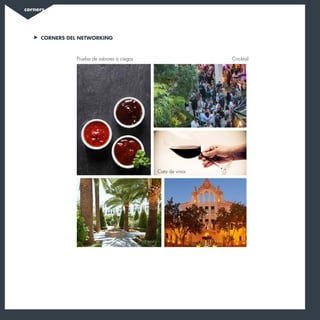 corners
Prueba de sabores a ciegas Cocktail
Cata de vinos
CORNERS DEL NETWORKING
 