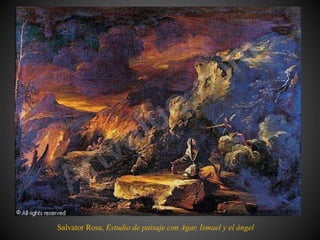 Salvator Rosa, Estudio de paisaje con Agar, Ismael y el ángel
 