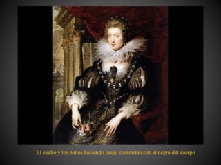 El cuello y los puños haciendo juego contrastan con el negro del cuerpo
 