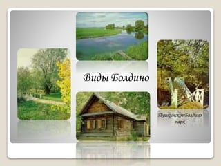Виды Болдино
Пушкинское Болдино
парк
 