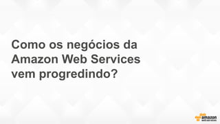 Como os negócios da
Amazon Web Services
vem progredindo?
 