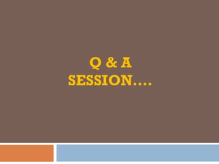 Q & A
SESSION….
 