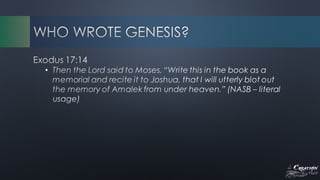 The Creation Issue - Biblical Authority and Creation 