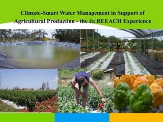 Climate-Smart Water Management in Support of
Agricultural Production - the Ja REEACH Experience
 