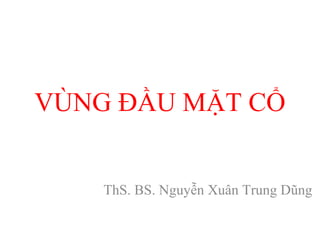 VÙNG ĐẦU MẶT CỔ
ThS. BS. Nguyễn Xuân Trung Dũng
 