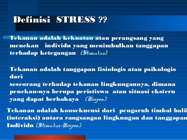 Pelatihan Cara Mengatasi Stress Dalam Pekerjaan