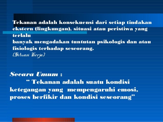 Pelatihan Cara Mengatasi Stress Dalam Pekerjaan
