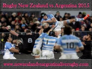 Watch Rugby New Zealand vs Argentina 2015 live on ipod