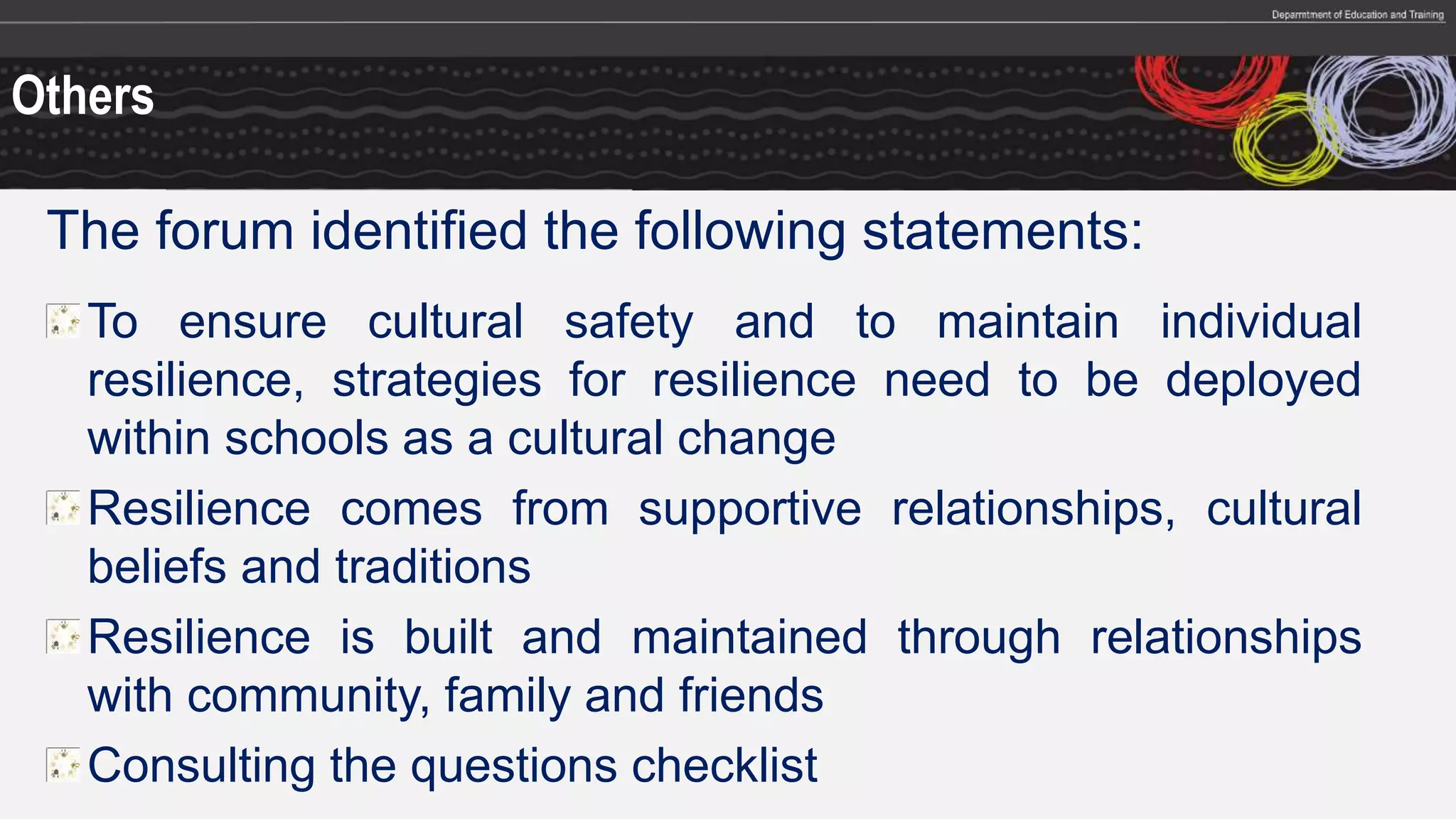 Cultural Resilience: A Framework for Indigenous Educators | PPTX