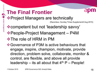 2. Amerjit Walia - delivering good governance for p3m GOV011015 | PDF