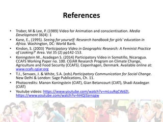  Participatory video for inclusive research: Opportunities & challenges identified