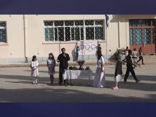 2η πανελλήνια ημέρα σχολικού αθλητισμού». αναπαράσταση αφής ολυμπιακής φλόγαςpptx