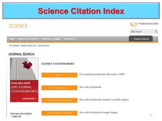 Science Citation Index
19
 