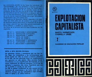 Explotación capitalista (48 páginas). AÑO: 1971. Publicado el 12 de julio de 2009