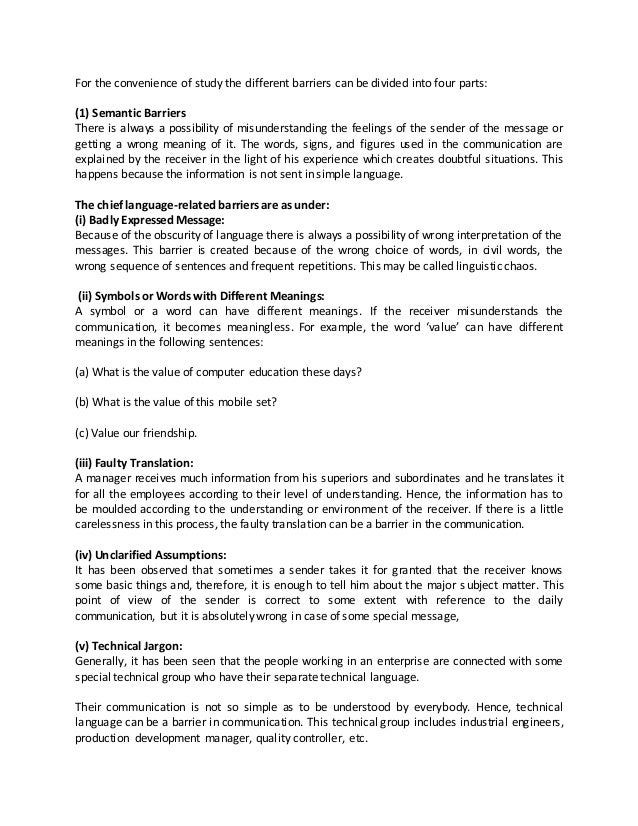 Case study barriers to communication
