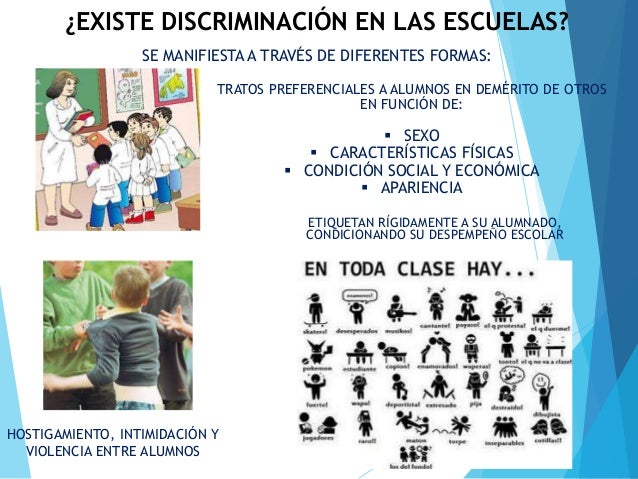La discriminación en la escuela