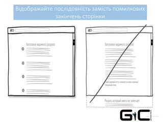 Відображайте послідовність замість помилкових
закінчень сторінки
 
