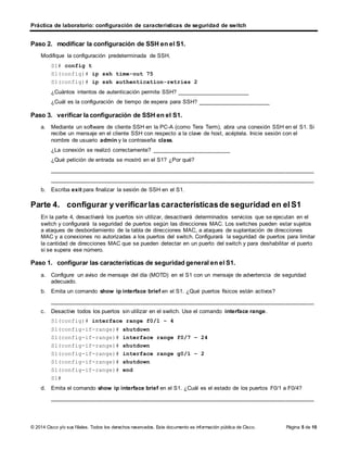 2.2.4.11 lab configuring switch security features | DOCX