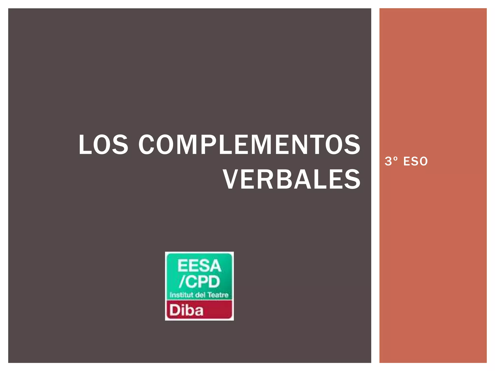 Los complementos verbales | PPTX