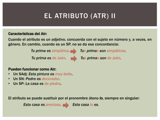 Los complementos verbales | PPTX