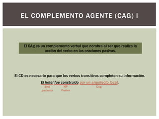 Los complementos verbales | PPTX