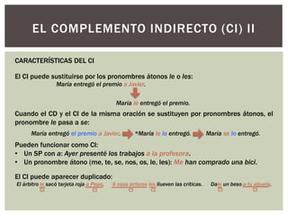Los complementos verbales | PPTX