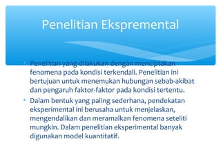 Jenis Jenis Penelitian