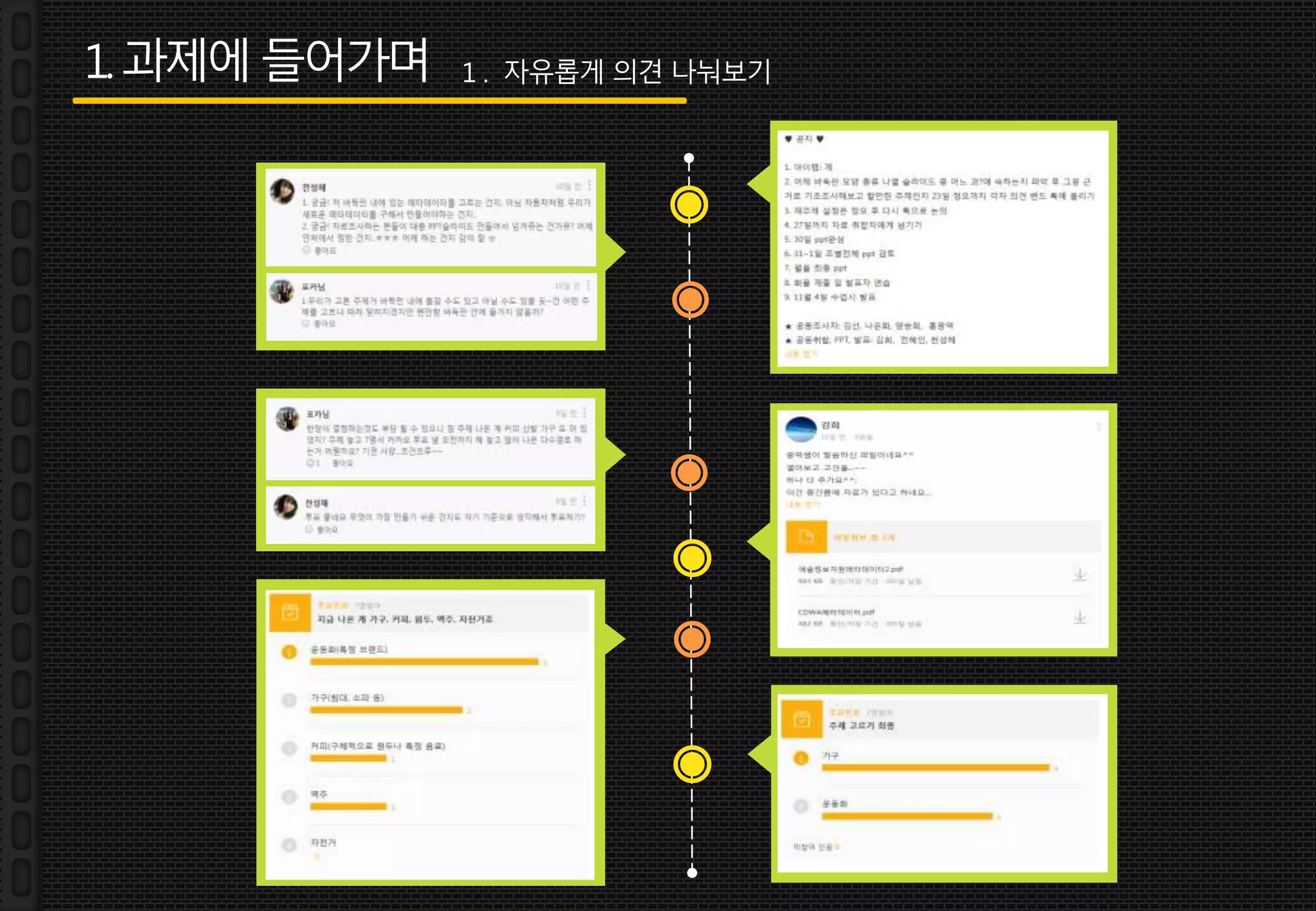 1.과제에들어가며 1 . 자유롭게 의견 나눠보기
 