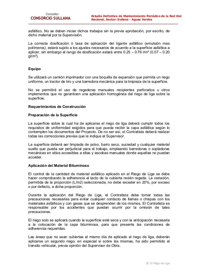 Riego de liga dosificacion Riego de liga dosificacion