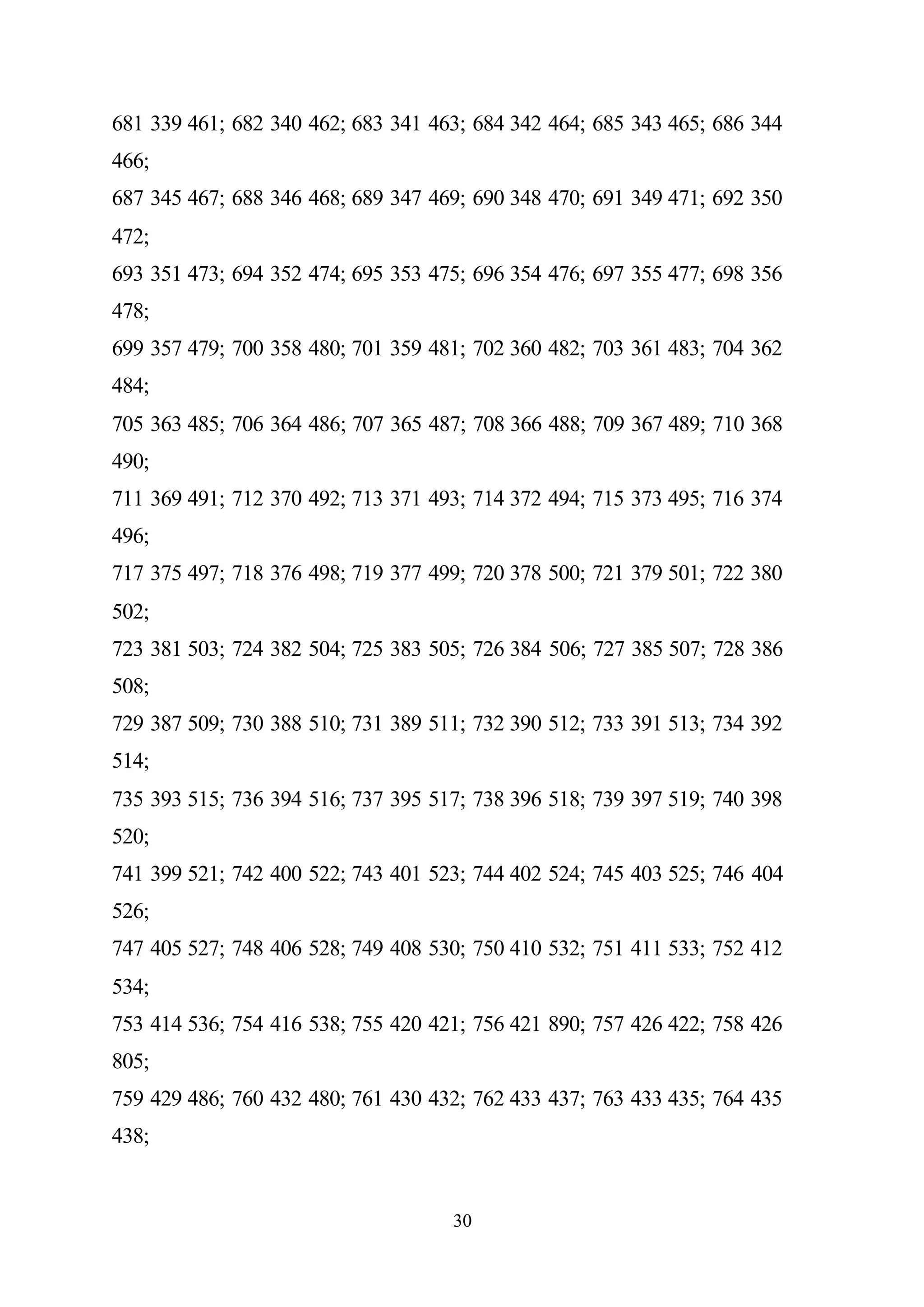 30
681 339 461; 682 340 462; 683 341 463; 684 342 464; 685 343 465; 686 344
466;
687 345 467; 688 346 468; 689 347 469; 690 348 470; 691 349 471; 692 350
472;
693 351 473; 694 352 474; 695 353 475; 696 354 476; 697 355 477; 698 356
478;
699 357 479; 700 358 480; 701 359 481; 702 360 482; 703 361 483; 704 362
484;
705 363 485; 706 364 486; 707 365 487; 708 366 488; 709 367 489; 710 368
490;
711 369 491; 712 370 492; 713 371 493; 714 372 494; 715 373 495; 716 374
496;
717 375 497; 718 376 498; 719 377 499; 720 378 500; 721 379 501; 722 380
502;
723 381 503; 724 382 504; 725 383 505; 726 384 506; 727 385 507; 728 386
508;
729 387 509; 730 388 510; 731 389 511; 732 390 512; 733 391 513; 734 392
514;
735 393 515; 736 394 516; 737 395 517; 738 396 518; 739 397 519; 740 398
520;
741 399 521; 742 400 522; 743 401 523; 744 402 524; 745 403 525; 746 404
526;
747 405 527; 748 406 528; 749 408 530; 750 410 532; 751 411 533; 752 412
534;
753 414 536; 754 416 538; 755 420 421; 756 421 890; 757 426 422; 758 426
805;
759 429 486; 760 432 480; 761 430 432; 762 433 437; 763 433 435; 764 435
438;
 