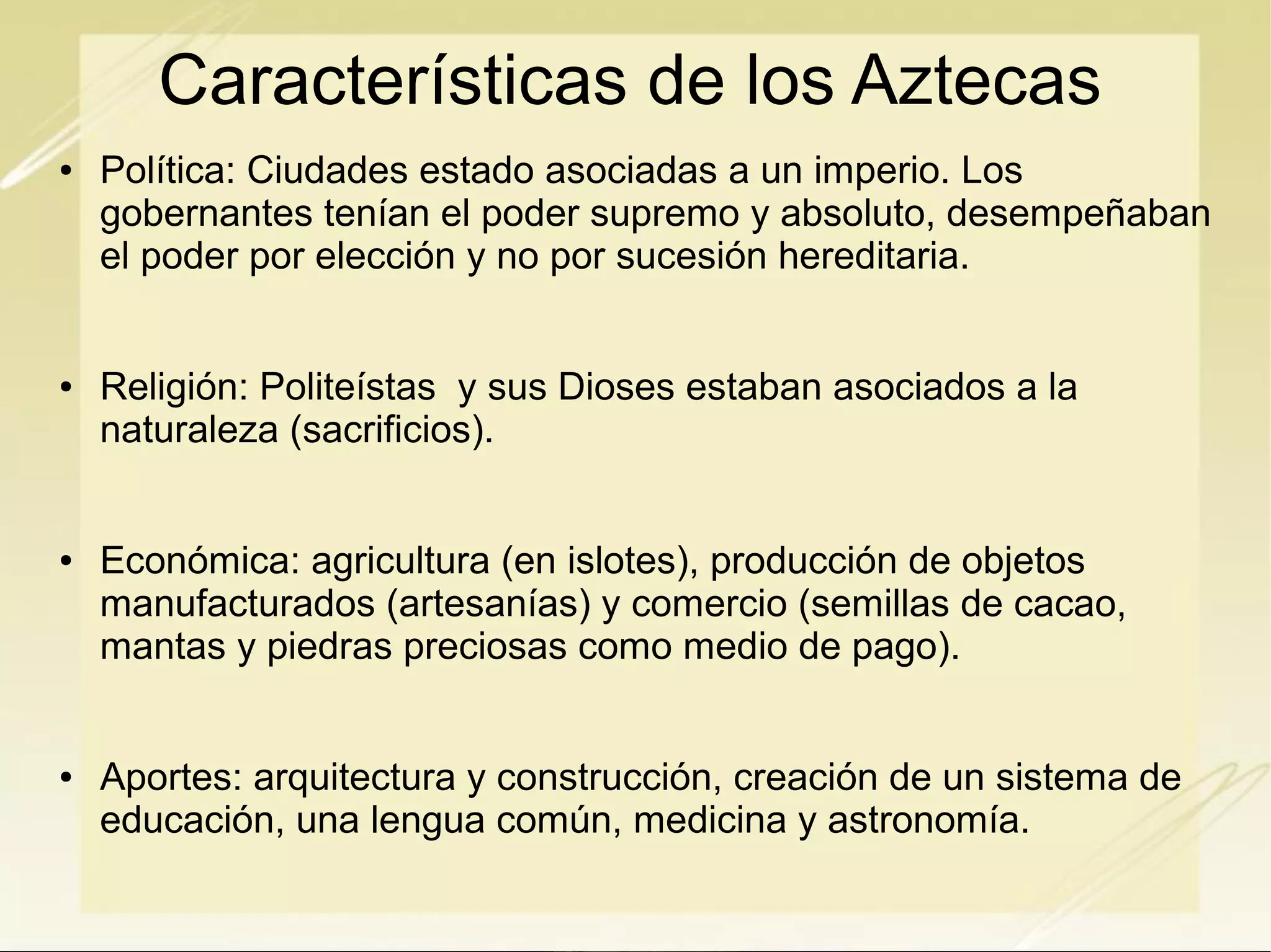 Civilizaciones precolombinas - Aztecas, Mayas e Incas | ODP