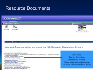 Resource Documents Note these Teacher Directions are the most current. (Some images are not the same as  what you will see in NCEES) 