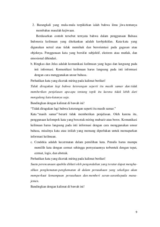 Contoh makalah bahasa indonesia slidesharenet contoh 