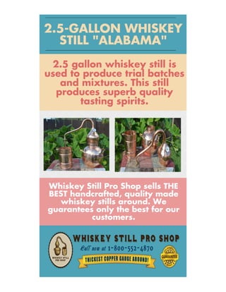 2.5-Gallon Whiskey Still "ALABAMA"