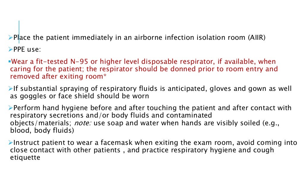 Transmission based precautions