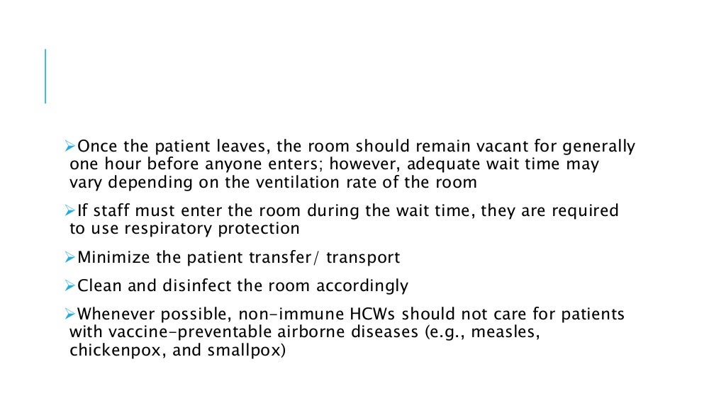 Transmission based precautions