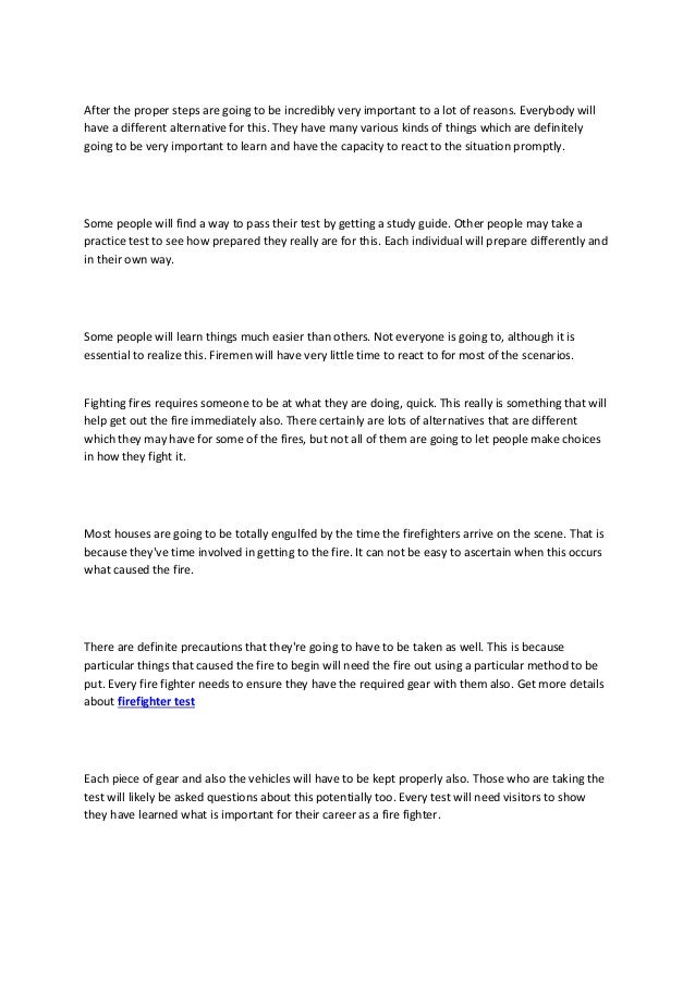 Firefighter exam study guide